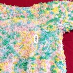 VTG 80s 90s Homemade Design Confetti Short Sleeve Sweater S Multicolor Barbie Multiple Photo 6
