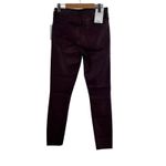 Sam Edelman Coated Burgundy Skinny High Rise Stiletto Jean Size 2 New Photo 3