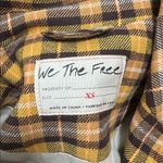 Free People We the  Luminary Plaid Jacket Blazer Mustard Double Breasted XS Photo 3