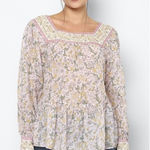 American Eagle AMERICAN‎ EAGLE Women Purple Long-Sleeve Square Neck Peasant Blouse - XS NWOT Photo 0