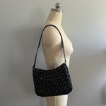 CRAZY HORSE x Liz Claiborne Fleur-de-lis Shoulder Bag- Black and Multicolored Photo 8
