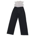 Hutch  Jumpsuit Womens 6‎ Black Open Back Crepe Mock Neck Colorblock Photo 1