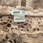 Aerie Tie Dye Babydoll Tank Beige Square Neck Boho Lagenlook Crochet Flowy Sz L Photo 5