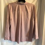 Chico's  Paisley Jacquard Satin Blouse Size 3X Lilac Career Office Dressy Business Photo 1