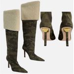 Good American  Kickstand Heel Over The Knee Camo Boots NEW! Scuba Outer Sherpa In Photo 0