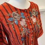 Anthropologie Medium Dress Boho Midi Embroidered Aratta Silent Journey RARE Photo 9