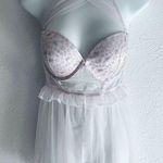Victoria's Secret Victoria’s Secret Babydoll Bustier Baby Pink Metallic Sz 36D Photo 0