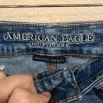 American Eagle  Outfitters AEO distressed medium blue wash high rise mini skirt Photo 2