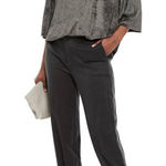 IRO   Parada gray velvet velour oversized tee in Anthracite- Size XXS Photo 0