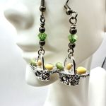 Long egg basket earrings Silver Photo 1