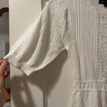 Crystal Doll  White Crochet Short Sleeve Crewneck Dress with Slip Size XSmall NWT Photo 1