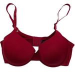 Danskin  Intimates 40D Push Up Soft Lift Bra Lined Underwire Red Adjustable Photo 0