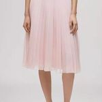 Whistles‎ Ellie Pleated Midi Skirt Baby Pink Lined EUC Size 6 Photo 0