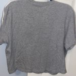 Adidas  Heather Gray Tee with White Stripes Photo 1