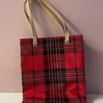 Vintage Y2K Red Tartan Plaid Tote Bag GUC Photo 3
