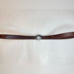 Mossimo Supply Co. Women’s Dark Brown Leather Belt Ornate Silver Buckle Size S Photo 3