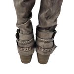 Maurice's Brown Leather Block Heeled Carmen Hooded Wide Calf Tall Boots Size 7.5M Photo 8