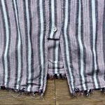 Bella Dahl  Fray Button Back Top in Americana Stripe Photo 7