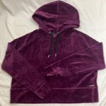 Calvin Klein  purple velour cropped hoodie woman’s size large Photo 0