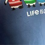 Life is Good - Blue Long Sleeve Peace T shirt Penguins Photo 5