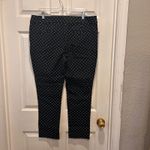 Loft Marisa Skinny Ankle Pants Black White Polka Dot Womens Size 14 Career Photo 4