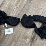 Dippin' Daisy's NWT kate ruffle off shoulder option black bikini top xs underwire Photo 5