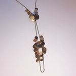 Elegant Gold Tone Brass Tone Boho Retro Disc Necklace Photo 1