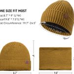 3 Pcs Winter Hat Scarf Gloves Set for Women Men: Touchscreen Gloves Knit Beanie Neck Warmer Set Warm Polar Fleece Lined Photo 3