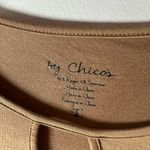 Chico's Chico’s Keyhole Lace Up Long Sleeve Western Boho Indie Brown Top Size 2/L Photo 1