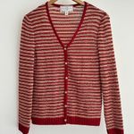 St. John  Sweater Womens Medium Wool Knit Button Front Preppy Cardigan Photo 6