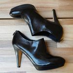 Franco Sarto Orchid Low Cut Zip Up Leather Platform Booties Black Size 8.5 Photo 6