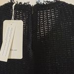 ZARA 6/$36 Knit Crochet Black Long Sleeve Dress with Fringe Small Photo 8