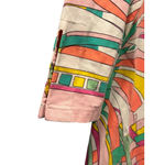 Barbara Gerwit Size Large 3/4 Flare Sleeve Geometric Dress Colorful Stretch Pink Photo 4