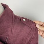 LC Lauren Conrad Solid Brown Full Zip Soft Collared Jacket Women Large Photo 4