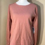 CeCe Chiffon Sleeve Sweater In Antique Rose Small Photo 0