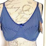 Dereon Womens Bra 52D Blue White Pin Striped Bow Underwire Unpadded Beyonce NWT Size undefined Photo 4