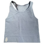 FP Movement By Free People Seamless Ribbed Crop Tank Top XS TP Blue Mesh Cutout Photo 0