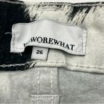  WeWoreWhat Cow Print Black White Stiletto Slit Jeans 26 NEW‎ *FLAWS Photo 2