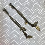 Long leaf chain statement earrings Photo 7