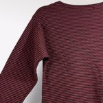 Cut Loose XS Dress 3/4 Sleeve Striped Pockets Shift Maroon Midi Raglan Cozy $129 Red Photo 4