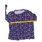 BODEN Marina Cherry jersey shirt WOMENS SIZE 14 100% cotton Blue Photo 1