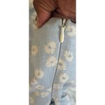 ZARA  Blue Floral Mini Dress with‎ Belt Spaghetti Straps Size L Photo 4