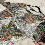 Ed Hardy  Mesh Ruched Dress in Dragon Wings Size 1X NWT Photo 2