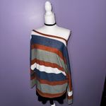 ee:some Boutique Colorful Striped Off-Shoulder Sweater Photo 1