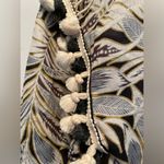 Alexis Seila Split-Neck Long-Sleeve Palm-Print Top size Medium Photo 3