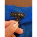Talbots Womens Open Cardigan Knit Blue Sz Small Spring Easter Flared Slit Sleeve Photo 7