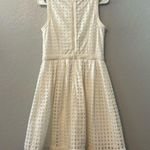 Dress Barn  white sleeveless check windowpane lace style sundress size 6 Photo 5