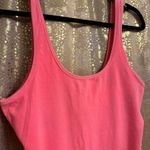 PINK - Victoria's Secret  Bright Neon Pink Tank Stretch Bodycon Mini Dress Large Photo 3
