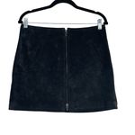 BLANKNYC Women's Black Alder Suede Leather Zip Front Pocketed Mini Skirt Size 29 Photo 3