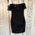 Scott McClintock vintage bedazzled jacquard goth pencil dress Black Size 10 Photo 1